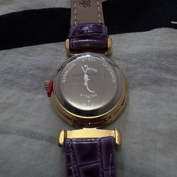 Venice Art & Glass Murano Glass Purple Ladies Watch main image 4